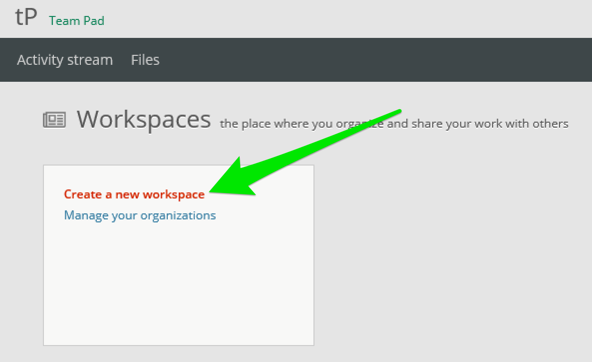 Create workspace 1